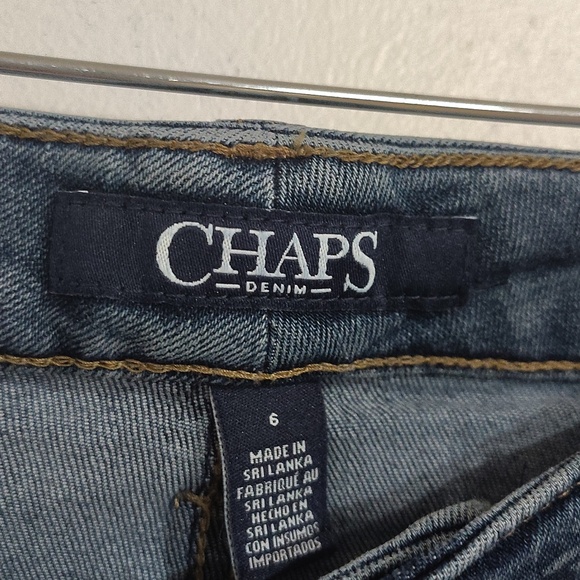 Chaps Blue Patterned Jeans - Picture 6 of 8